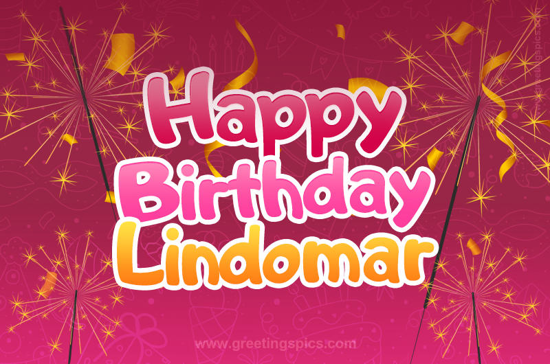 Happy Birthday Lindomar Image with sparklers