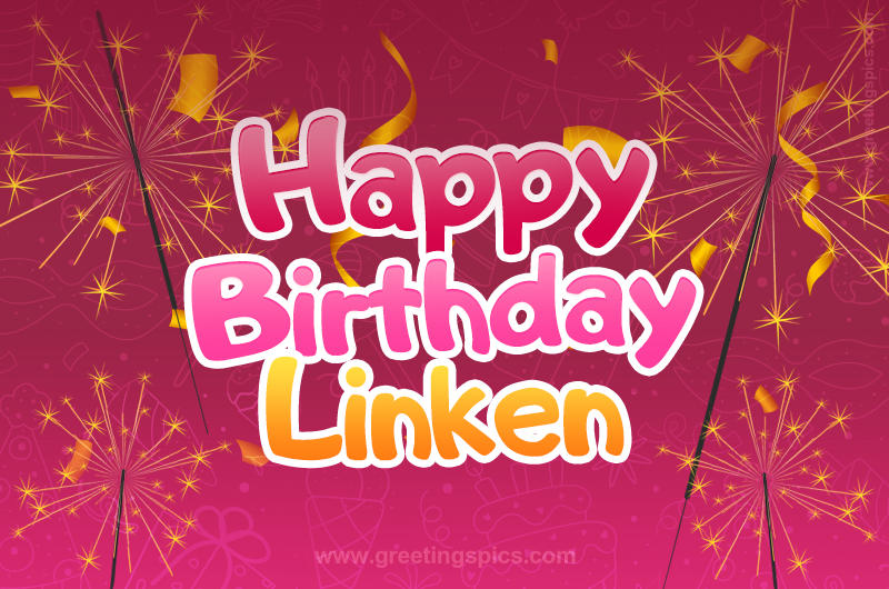 Happy Birthday Linken Image with sparklers