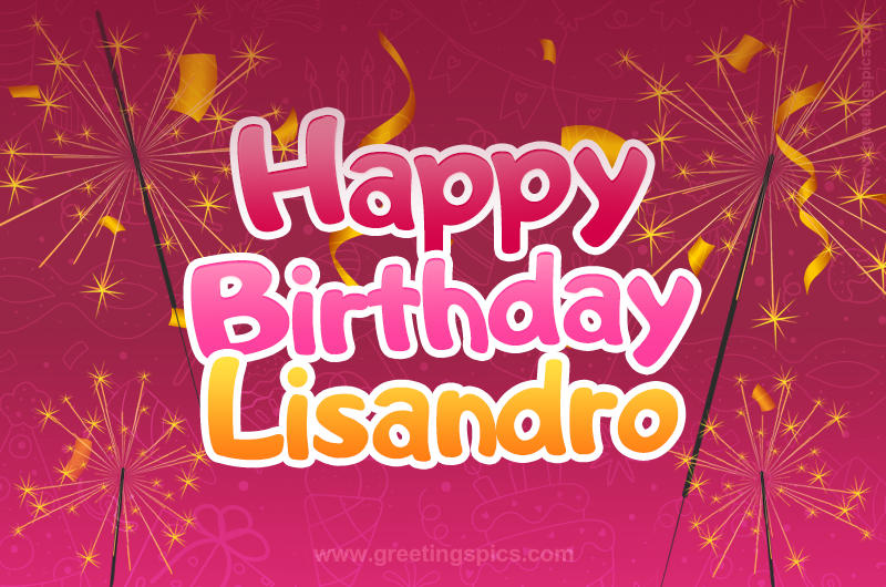 Happy Birthday Lisandro Image with sparklers