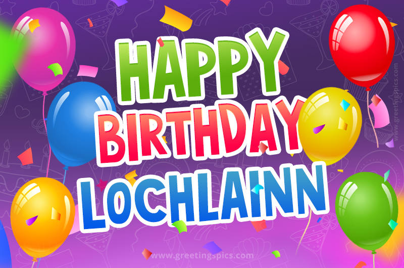 Happy Birthday Lochlainn Festive Greeting Card