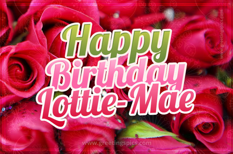 Happy Birthday Lottie-Mae beautiful Image with red roses