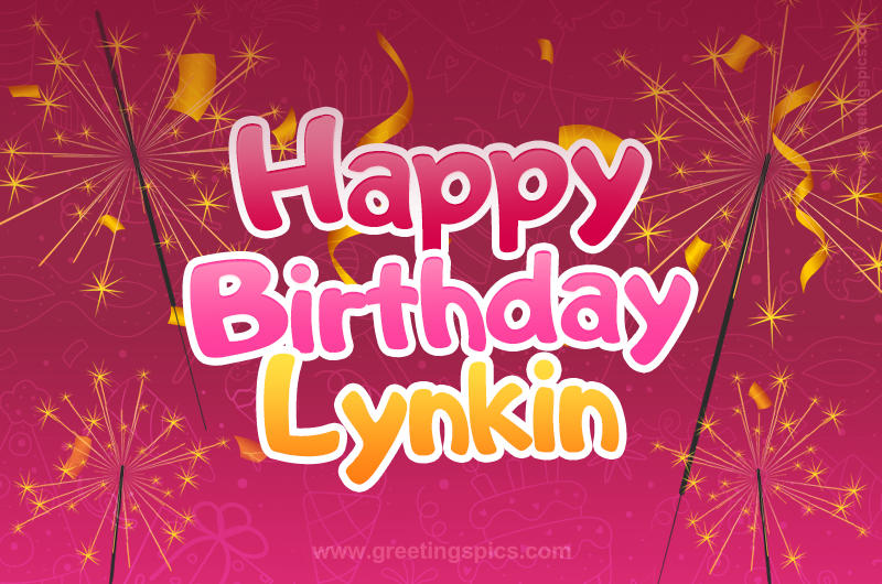 Happy Birthday Lynkin Image with sparklers