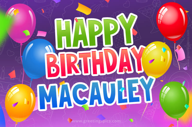 Happy Birthday Macauley Festive Greeting Card