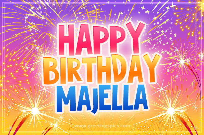 Happy Birthday Majella Picture with fireworks