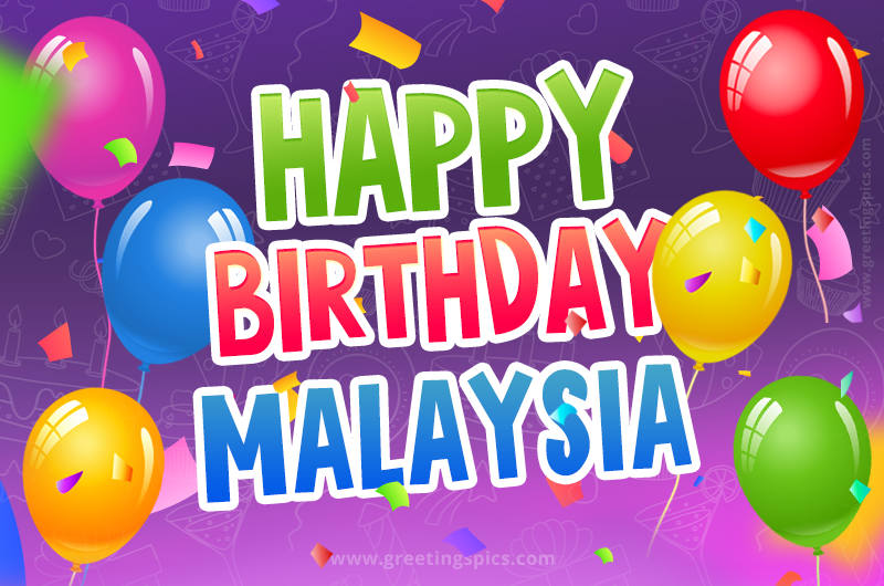 Happy Birthday Malaysia Festive Greeting Card