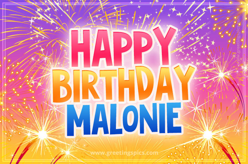 Happy Birthday Malonie Picture with fireworks