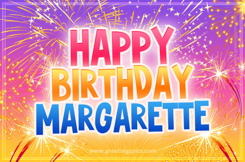 Happy Birthday Margarette Picture with fireworks