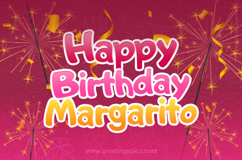 Happy Birthday Margarito Image with sparklers