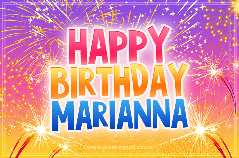 Happy Birthday Marianna Picture with fireworks