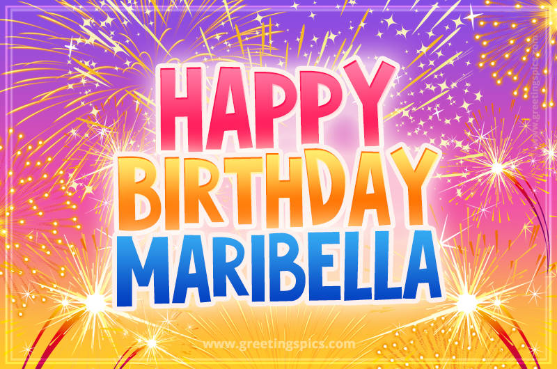 Happy Birthday Maribella Picture with fireworks