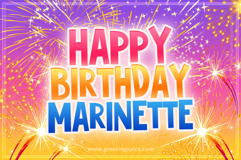 Happy Birthday Marinette Picture with fireworks