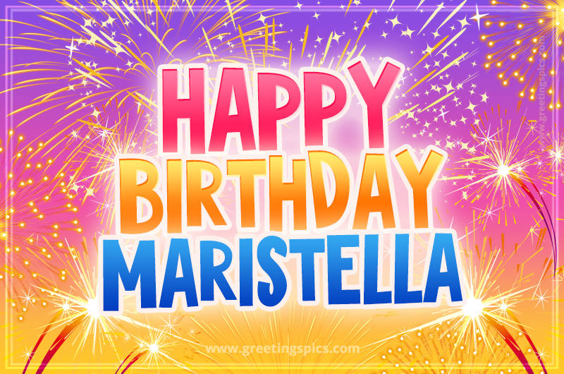 Happy Birthday Maristella Picture with fireworks