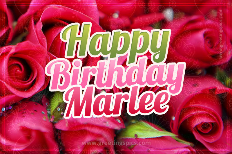 Happy Birthday Marlee beautiful Image with red roses