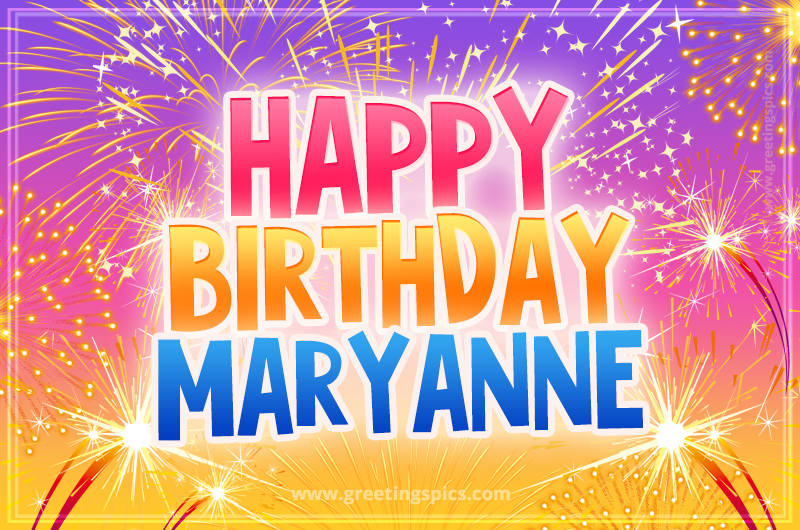 Happy Birthday Maryanne Picture with fireworks