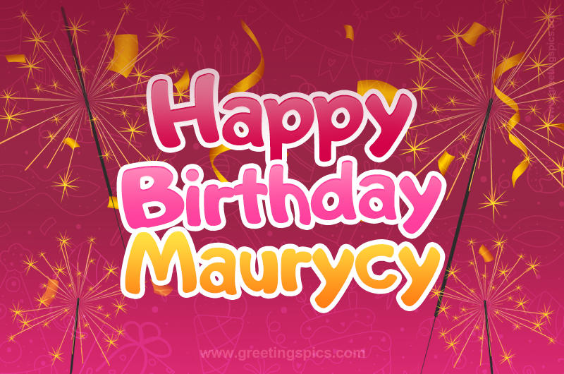 Happy Birthday Maurycy Image with sparklers