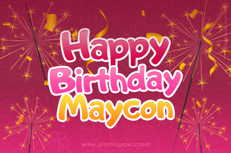 Happy Birthday Maycon Image with sparklers