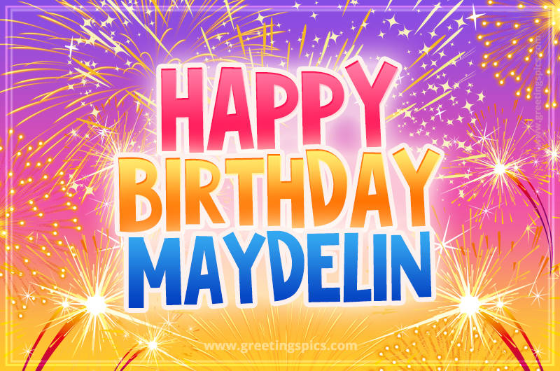 Happy Birthday Maydelin Picture with fireworks