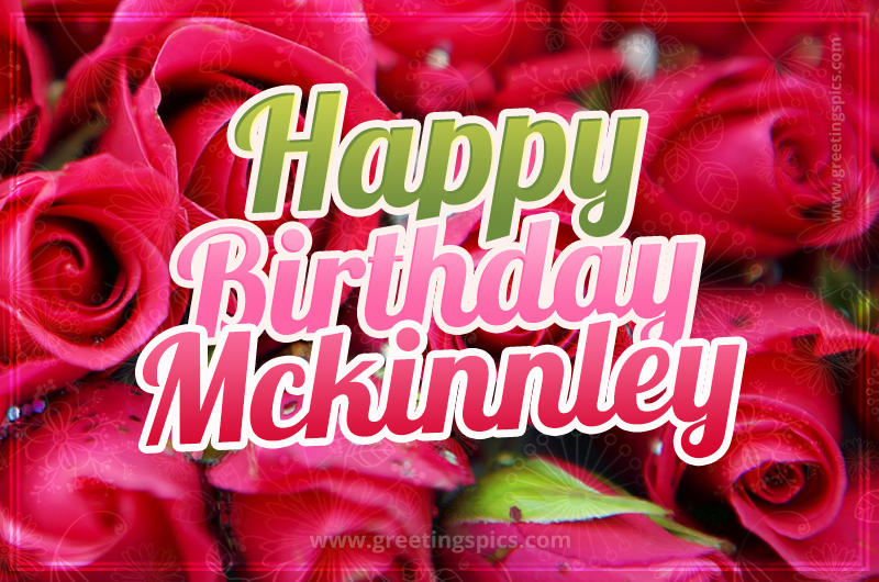 Happy Birthday Mckinnley beautiful Image with red roses