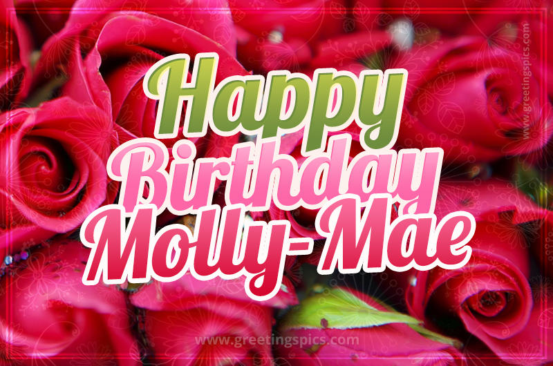 Happy Birthday Molly-Mae beautiful Image with red roses