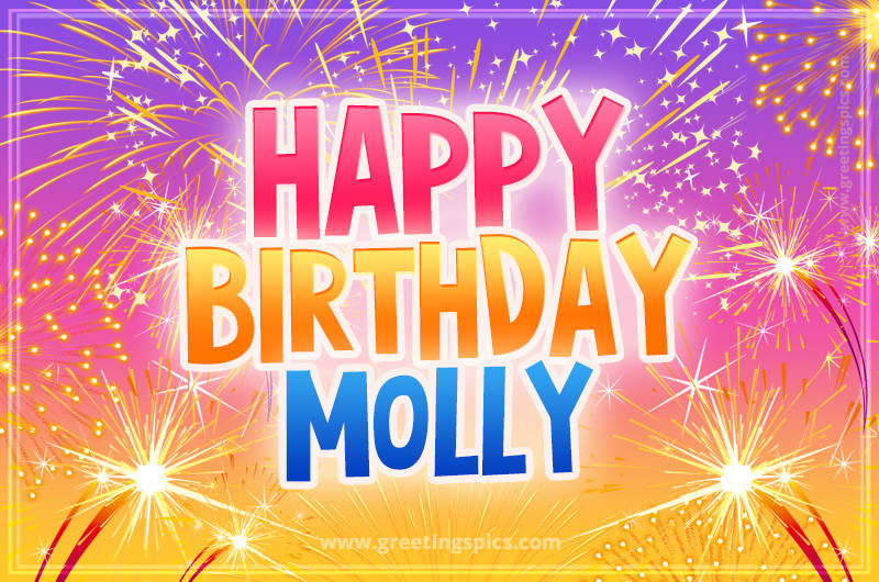 Happy Birthday Molly Picture with fireworks