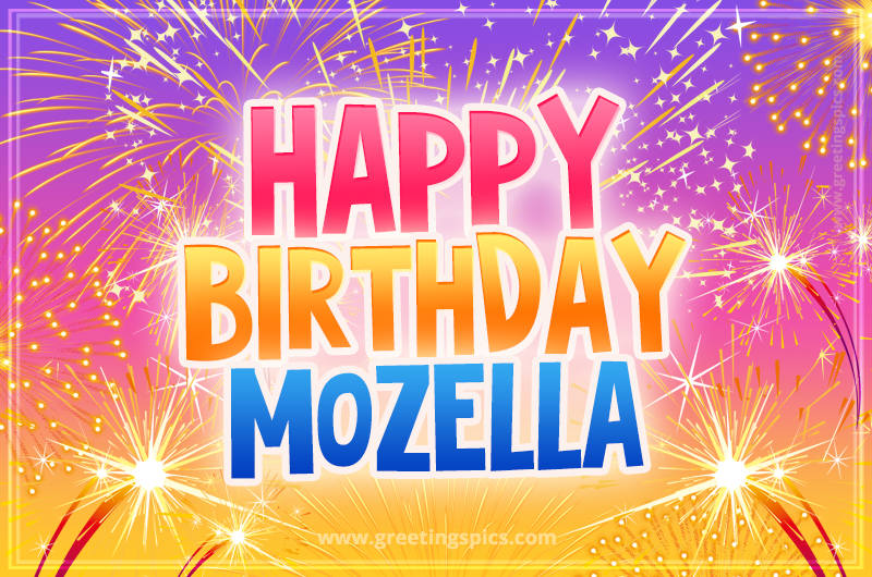 Happy Birthday Mozella Picture with fireworks