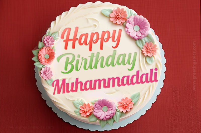 Happy Birthday Muhammadali Cake Image With Name