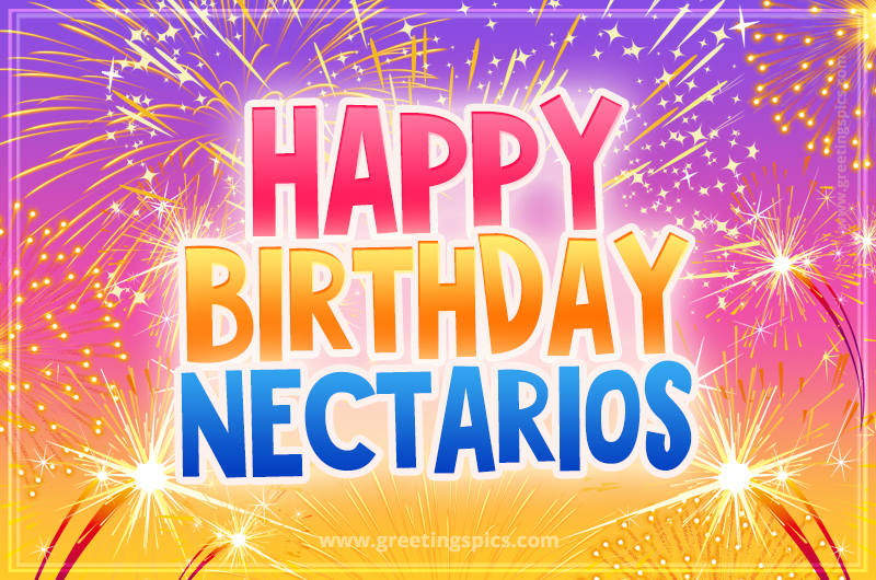 Happy Birthday Nectarios Picture with fireworks