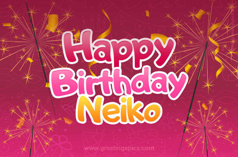 Happy Birthday Neiko Image with sparklers