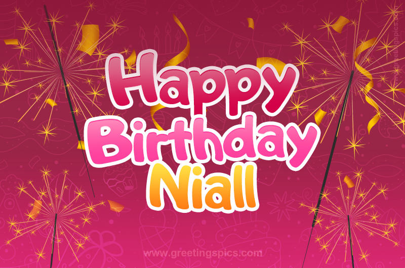 Happy Birthday Niall Image with sparklers