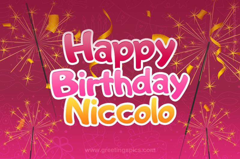 Happy Birthday Niccolo Image with sparklers