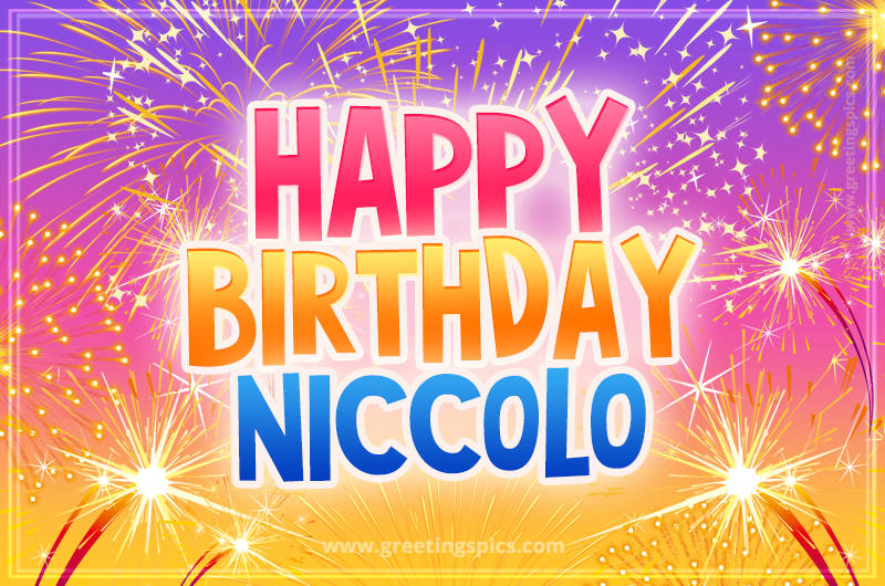 Happy Birthday Niccolo Picture with fireworks