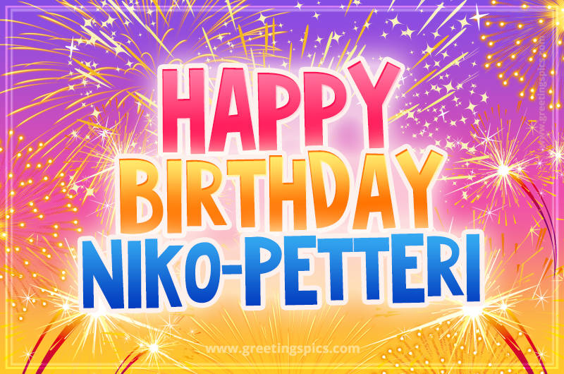 Happy Birthday Niko-Petteri Picture with fireworks