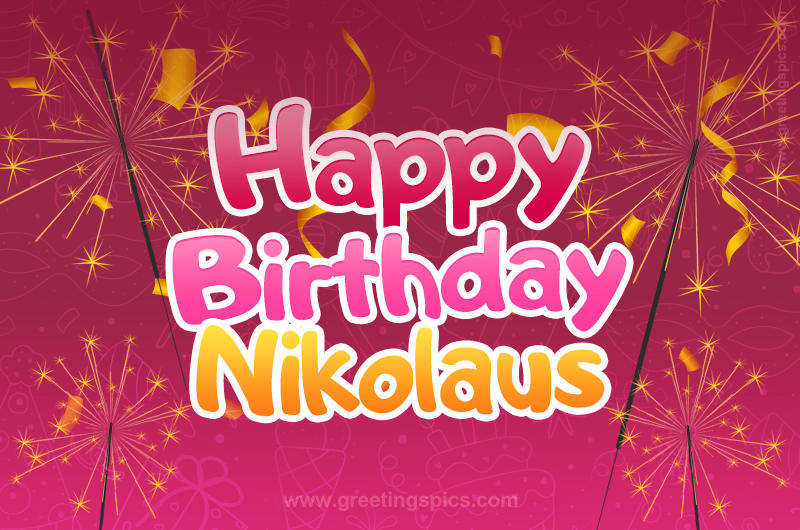 Happy Birthday Nikolaus Image with sparklers