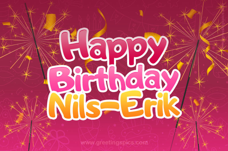 Happy Birthday Nils-Erik Image with sparklers