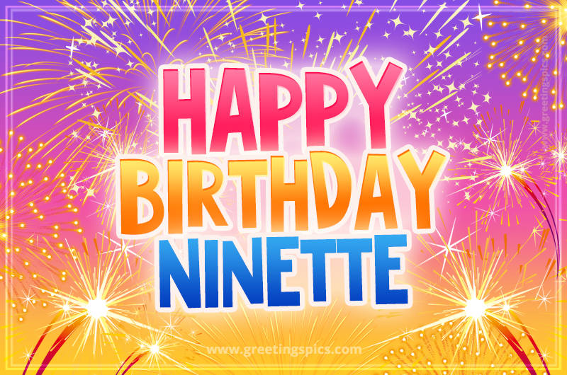 Happy Birthday Ninette Picture with fireworks