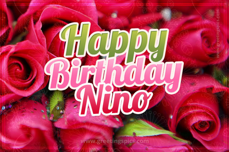 Happy Birthday Nino beautiful Image with red roses