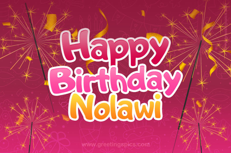 Happy Birthday Nolawi Image with sparklers