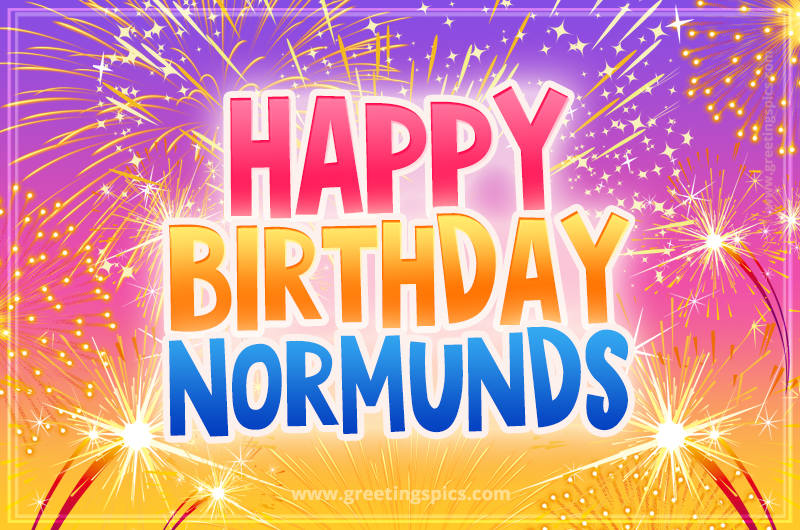 Happy Birthday Normunds Picture with fireworks