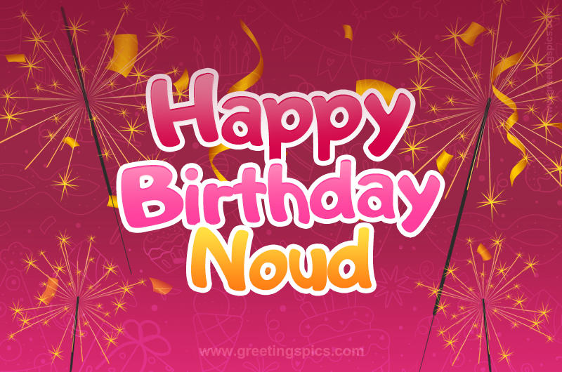 Happy Birthday Noud Image with sparklers