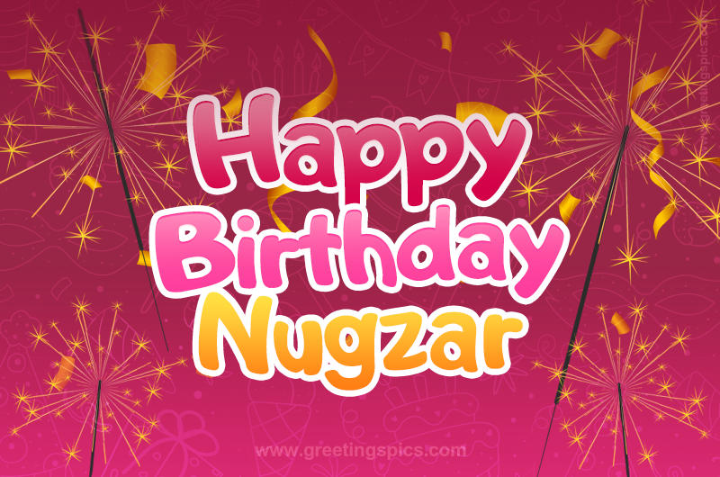 Happy Birthday Nugzar Image with sparklers