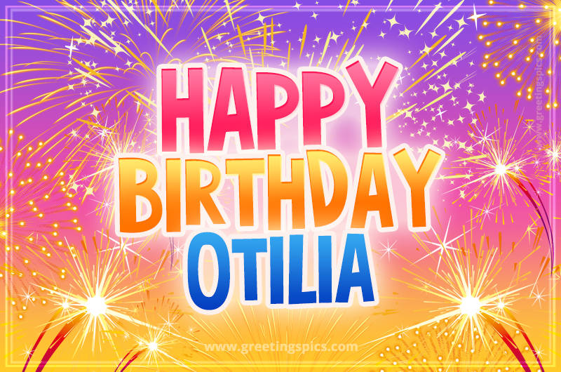 Happy Birthday Otilia Picture with fireworks