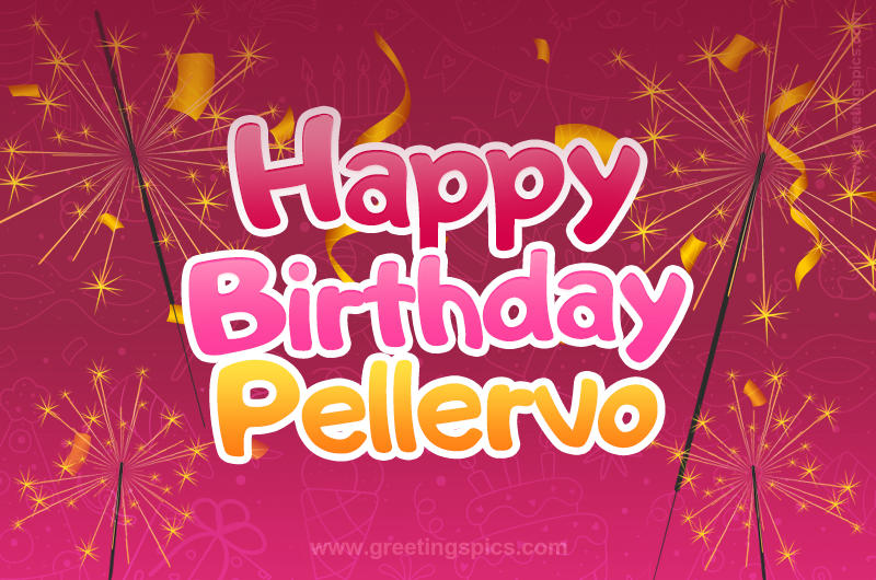 Happy Birthday Pellervo Image with sparklers