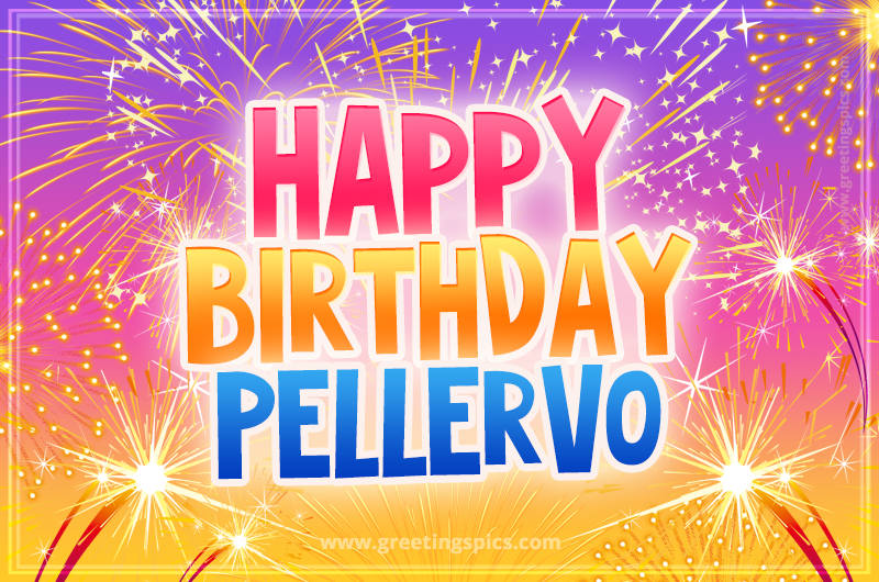 Happy Birthday Pellervo Picture with fireworks