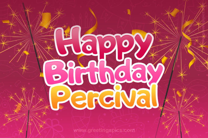 Happy Birthday Percival Image with sparklers