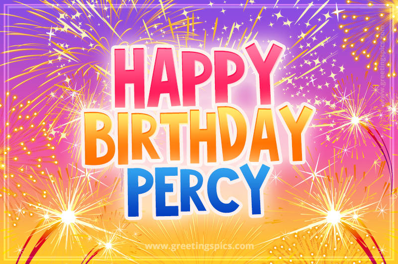 Happy Birthday Percy Picture with fireworks