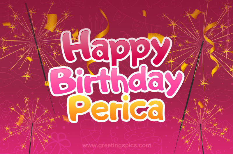 Happy Birthday Perica Image with sparklers