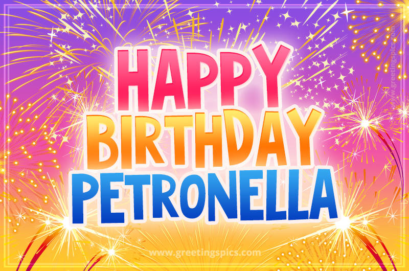 Happy Birthday Petronella Picture with fireworks