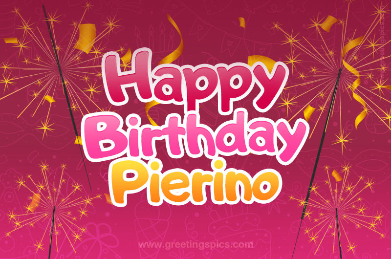 Happy Birthday Pierino Image with sparklers