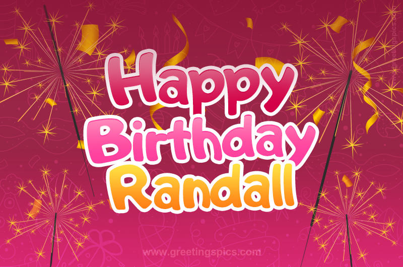 Happy Birthday Randall Image with sparklers