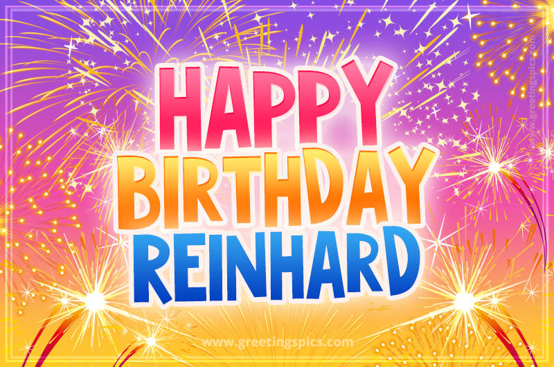 Happy Birthday Reinhard Picture with fireworks